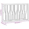 vidaXL Mesa consola acero inoxidable y madera maciza reciclada dorada