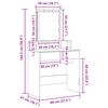 vidaXL Mesa de Tocador con caj&oacute;n Madera Vieja 80 x 41 x 144.5 cm