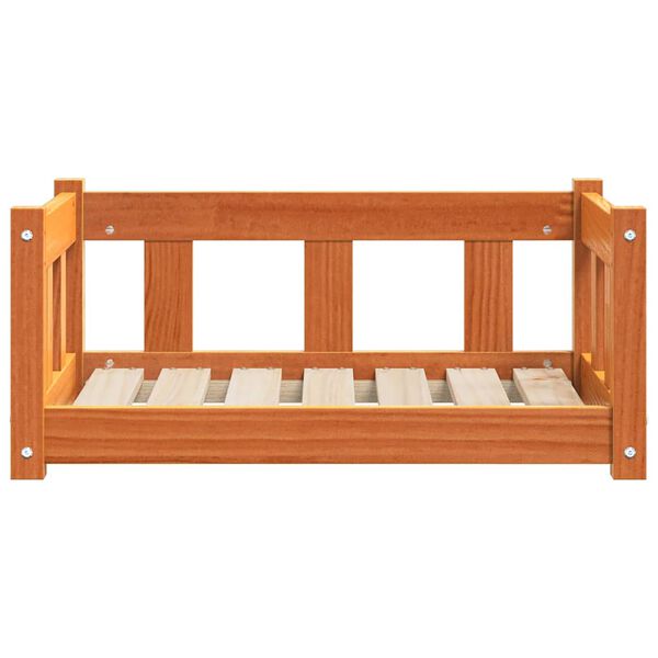 vidaXL Cama para perro Marr&oacute;n cera 65,5 x 50 x 28 cm