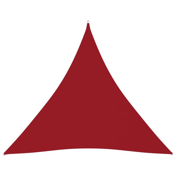 vidaXL Toldo de vela triangular tela Oxford rojo 6x6x6 m