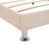 vidaXL Estructura de cama de tela beige 160x200 cm