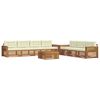 vidaXL Conjunto de sof&aacute;s de exterior 8 uds. Natural y Crema