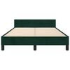 vidaXL Estructura cama sin colch&oacute;n terciopelo verde oscuro 120x190cm