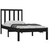 vidaXL Estructura de cama madera maciza de pino negro 75x190 cm