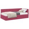 vidaXL Estructura de Cama Esquina con Colch&oacute;n 2 uds. Rojo vino