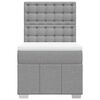 vidaXL Cama box spring con colch&oacute;n tela gris claro 80x200 cm
