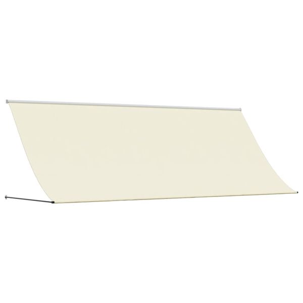 vidaXL Toldo retr&aacute;ctil de tela y acero crema 400x150 cm