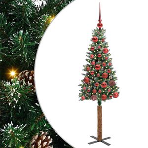vidaXL &Aacute;rbol de Navidad Delgado con 150 LED con soporte Verde 150 cm