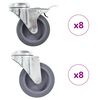 vidaXL Ruedas giratorias con agujero pasador 16 unidades 75 mm
