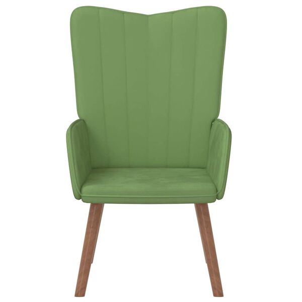 vidaXL Sill&oacute;n de relax de terciopelo verde claro