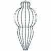 vidaXL Luz de adorno navide&ntilde;o 320 LED Blanco fr&iacute;o Di&aacute;m. 40 x 75 cm