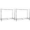 vidaXL Estanter&iacute;as de neum&aacute;ticos 2 niveles 2 uds acero 110x40x110 cm