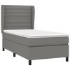 vidaXL Cama box spring con colch&oacute;n tela gris oscuro 90x190 cm