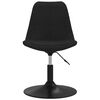 vidaXL Silla de comedor giratoria 6 uds terciopelo negro