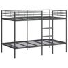 vidaXL Litera sin colch&oacute;n acero negro 107x203 cm
