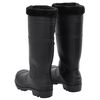 vidaXL Botas de agua con calcetines extra&iacute;bles negro n&uacute;mero 41 PVC