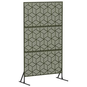 vidaXL Pantalla de Privacidad 100 x 50 x 180 cm Acero Verde oliva