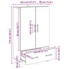 vidaXL Alacena Roble artesanal 69,5 x 30 x 115 cm Madera contrachapada