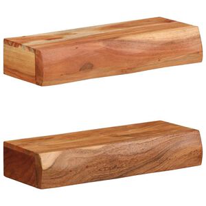 vidaXL Estantes de pared 2 unidades 40x17x8 cm madera maciza acacia