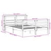 vidaXL Estructura de cama sin colch&oacute;n madera maciza de pino 160x200 cm