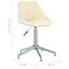 vidaXL Silla de comedor giratoria 6 uds cuero sintético crema blanco
