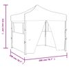 vidaXL Carpa plegable profesional con 4 paredes acero blanco 2x2 m