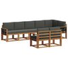 vidaXL Conjunto de sof&aacute;s de exterior 8 uds. Natural y Antracita
