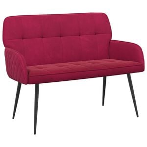 vidaXL Sof&aacute; de 2 plazas con patas de metal 2 plaza Rojo vino