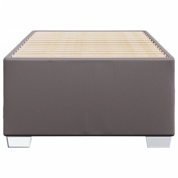 vidaXL Estructura de cama sin colch&oacute;n cuero sint&eacute;tico gris 90x190 cm