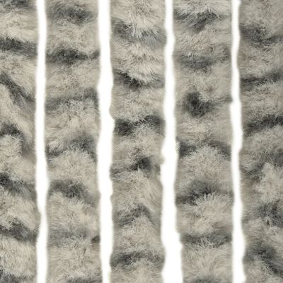 vidaXL Cortina mosquitera de chenilla gris claro y oscuro 56x185 cm