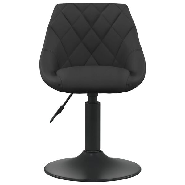 vidaXL Silla de comedor giratoria 6 uds terciopelo negro