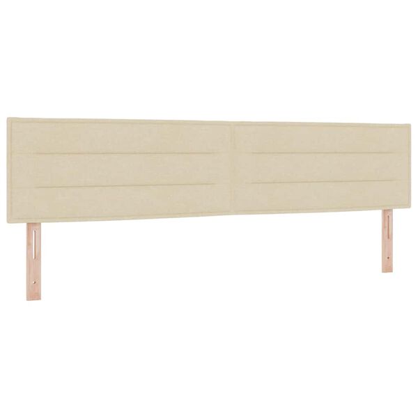 vidaXL Cabecero con cabecera Crema 200 cm Cuero sint&eacute;tico