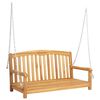 vidaXL Banco Columpio 114 x 61 x 61,5 cm Madera de teca maciza Natural