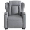 vidaXL Sill&oacute;n reclinable elevable de tela gris claro