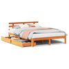 vidaXL Estructura de cama con cajones madera pino marr&oacute;n 120x190 cm
