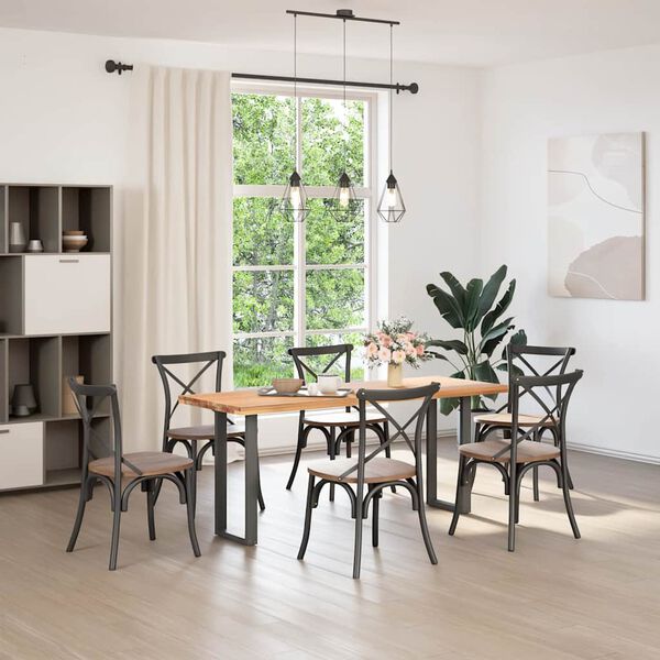 vidaXL Patas para consola en forma de U (2 unidades), antracita, 38 x (72-73) cm, acero