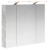 vidaXL Armario con espejo de ba&ntilde;o Gris Concreto 80 x 14.5 x 70 cm