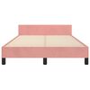 vidaXL Estructura de cama sin colch&oacute;n terciopelo rosa 120x190 cm