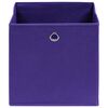 vidaXL Cajas de almacenaje 4 uds tela no tejida morado 28x28x28 cm