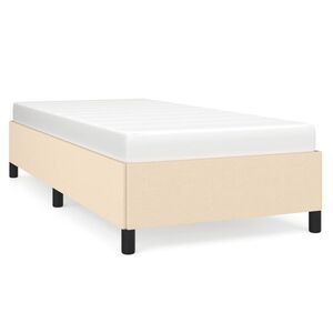 vidaXL Estructura de cama sin colch&oacute;n tela crema 80x200 cm