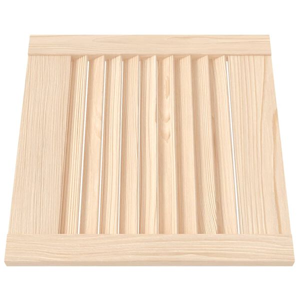vidaXL Puerta de armario de lamas 2 uds madera de pino 39,5x39,4 cm