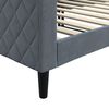 vidaXL Sof&aacute; cama sin colch&oacute;n terciopelo gris oscuro 90x200 cm