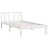 vidaXL Estructura de cama sin colch&oacute;n madera maciza blanco 100x200 cm