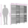 vidaXL Biombo de 4 paneles ratán sintético negro