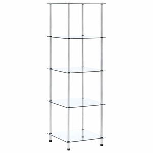 vidaXL Estanter&iacute;a 3 niveles cristal templado transparente 40x40x67 cm