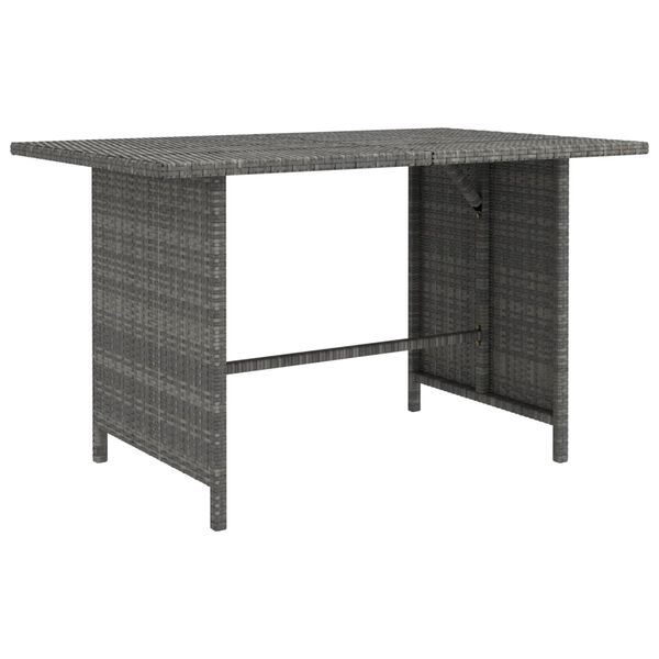 vidaXL Set de muebles de jard&iacute;n 9 pzas y cojines rat&aacute;n sint&eacute;tico gris