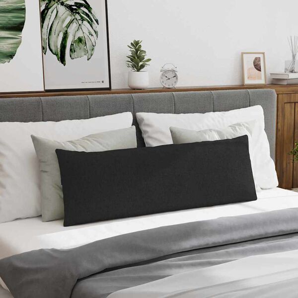 vidaXL Cojines de sof&aacute; 2 pcs Negro 120 x 40 cm tela