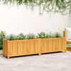 vidaXL Jardinera con forro madera maciza de acacia 199x38,5x50 cm
