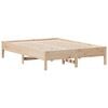 vidaXL Estructura de cama sin colch&oacute;n madera maciza de pino 135x190 cm