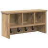 vidaXL Perchero de pared Montada en la pared Roble artisan
